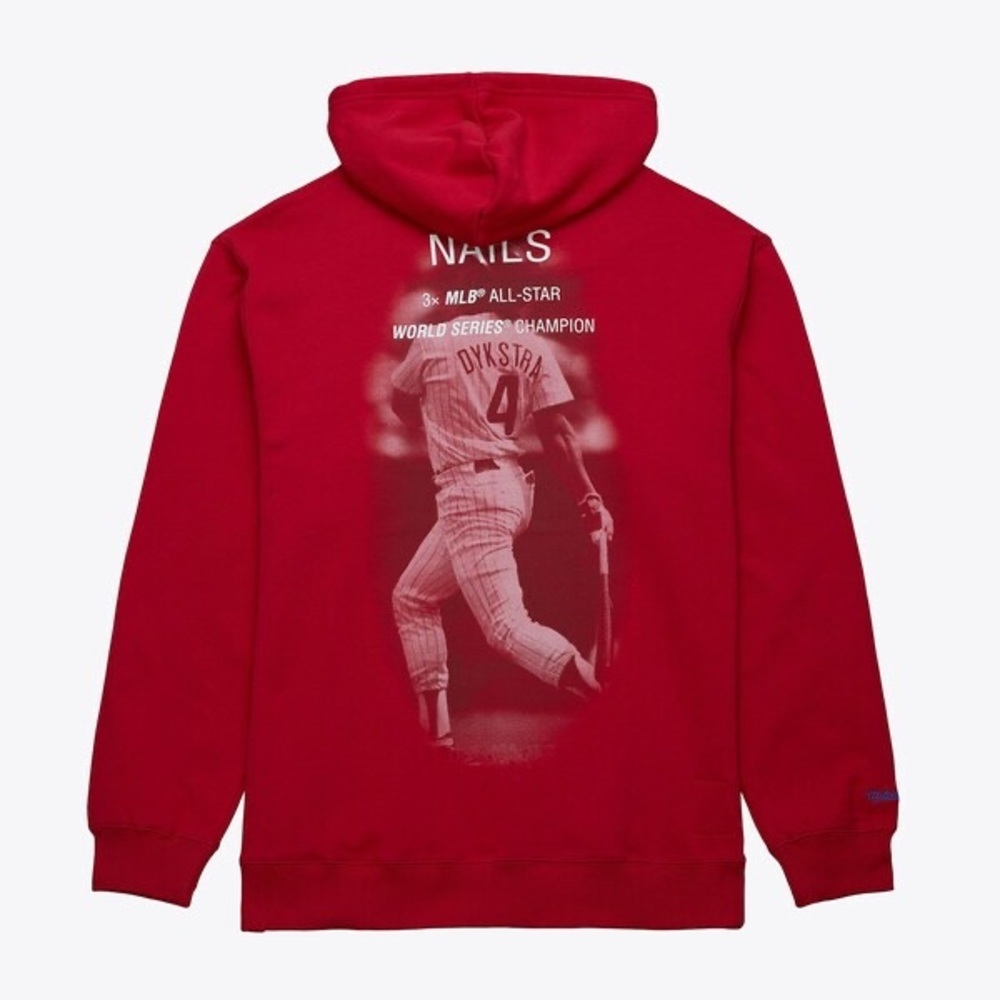 Men's M Lenny Dykstra Burgundy Philadelphia Phillies Name & Number NWT hoodie